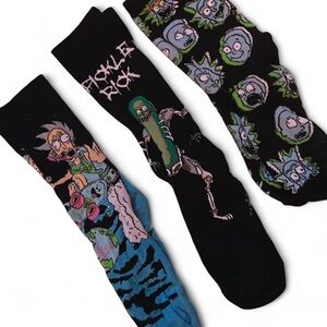 Rick and Morty Long Sock Bundle • 3 Pack